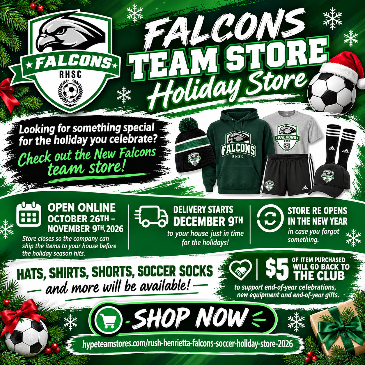 Falcons Holiday Team Store Poster (1) (1)